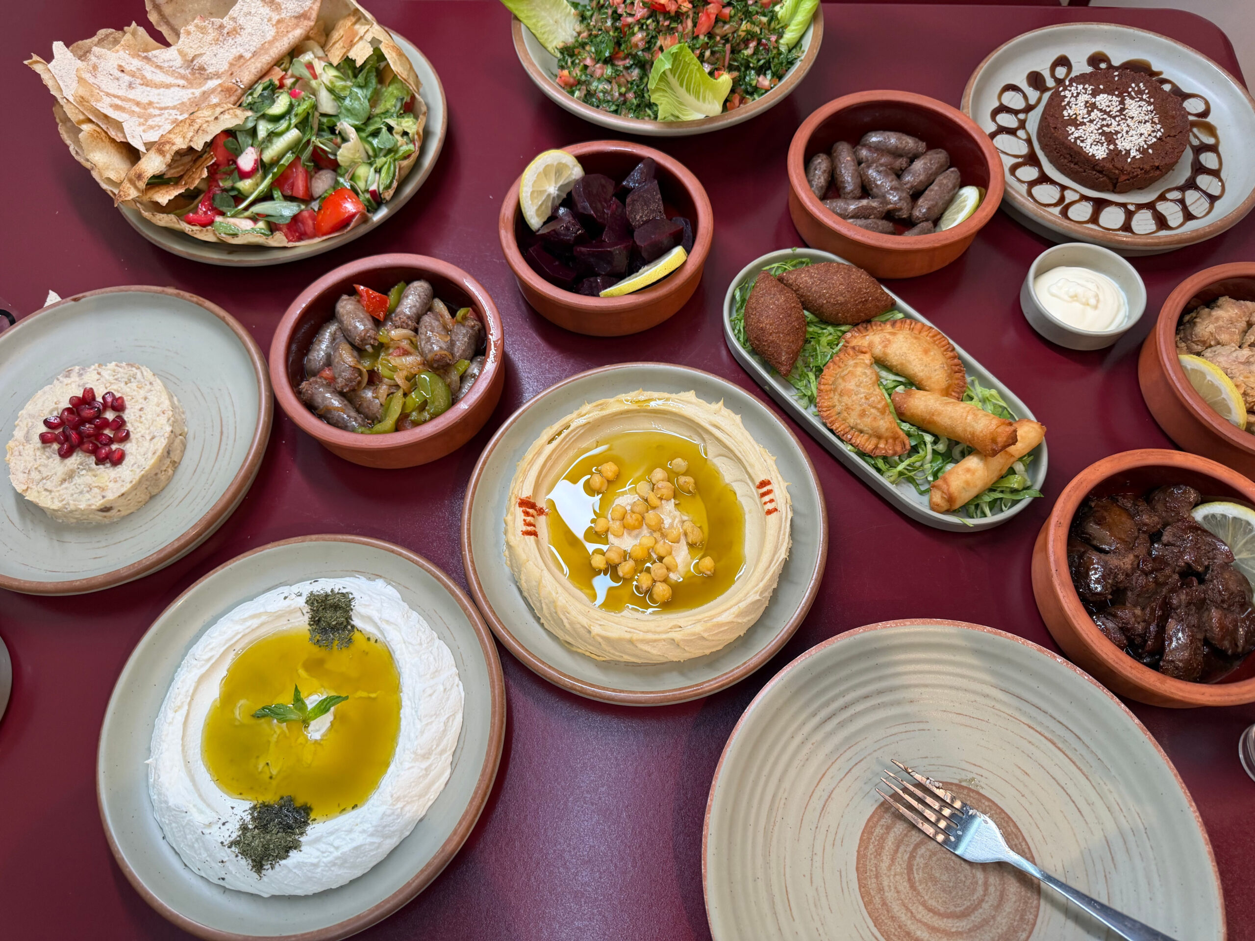Mediterranean Breakfast food on the table